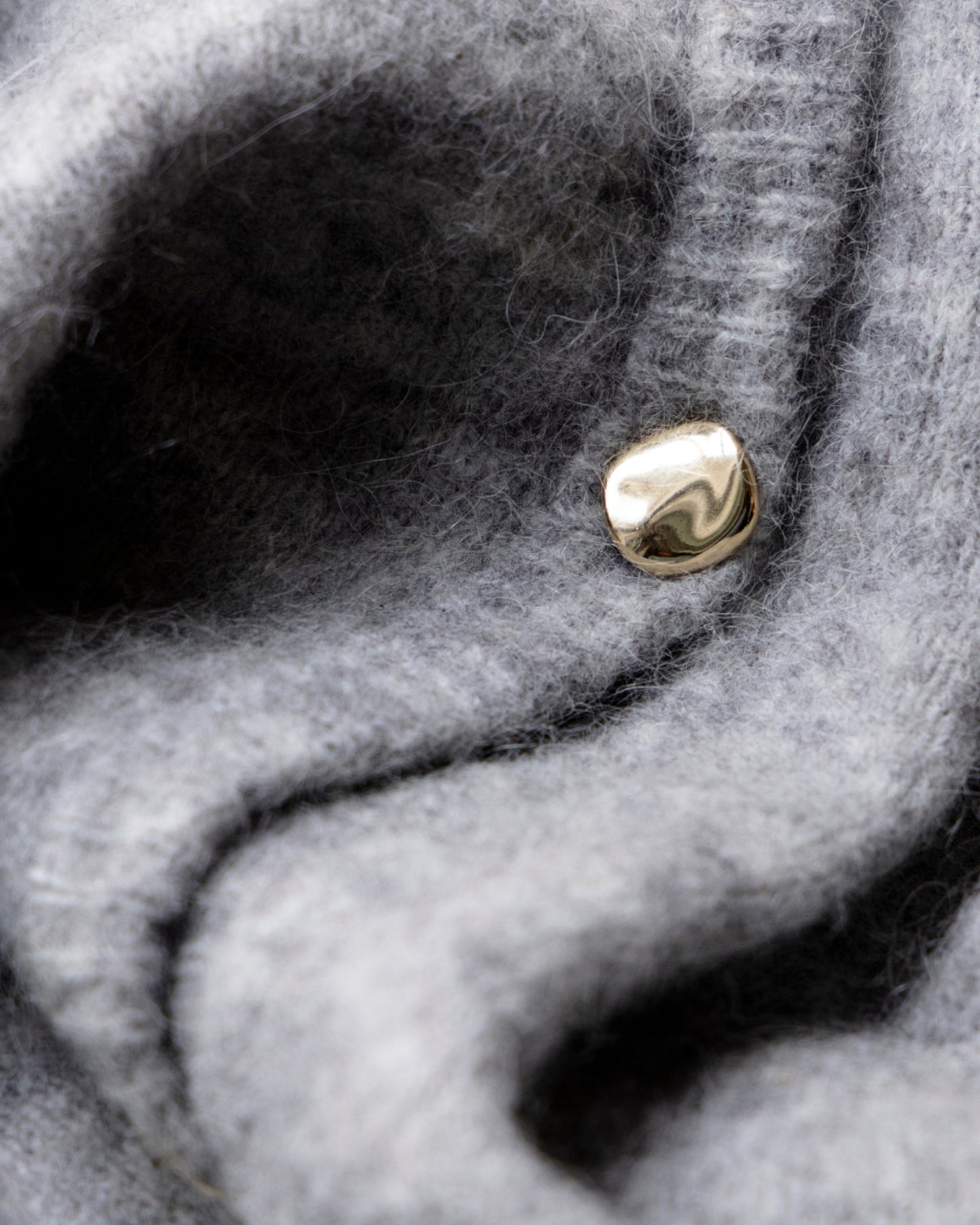 Cardigan Col Rond avec Alpaga - Grey