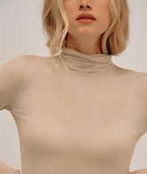 Modal & Cashmere High Neck Top