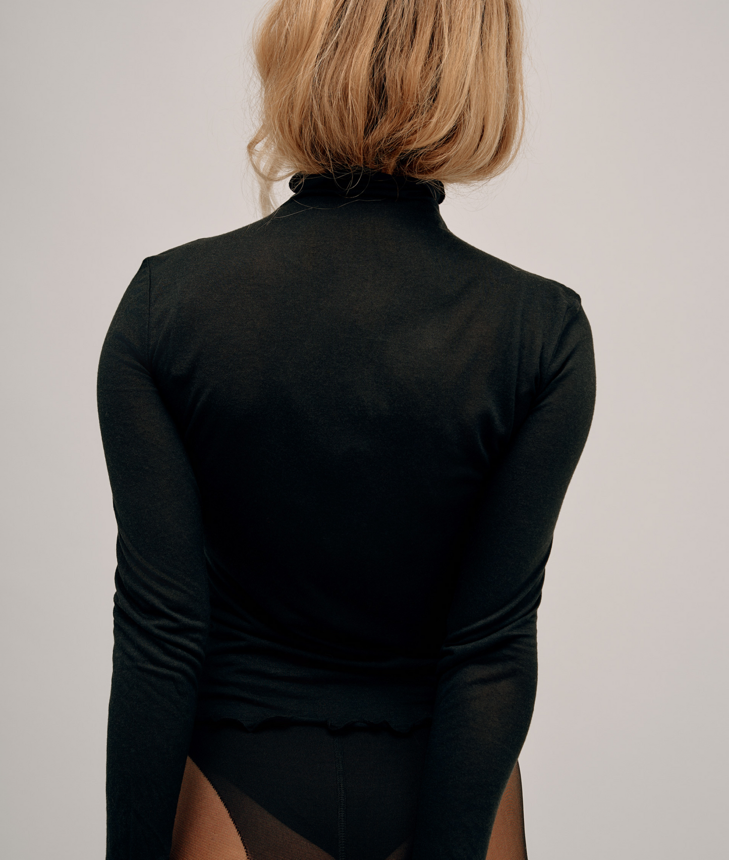 Modal & Cashmere High Neck Top
