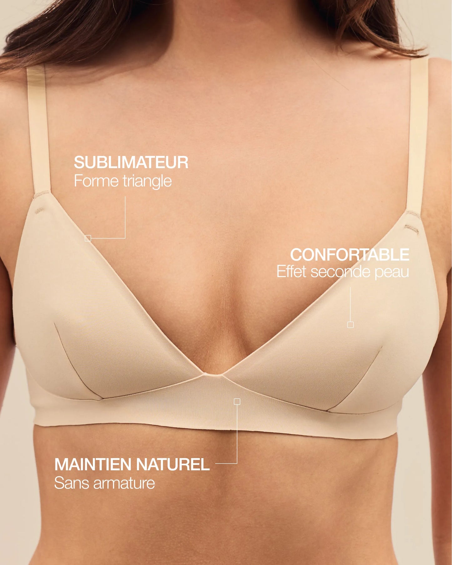 Brassière Triangle - Light Beige