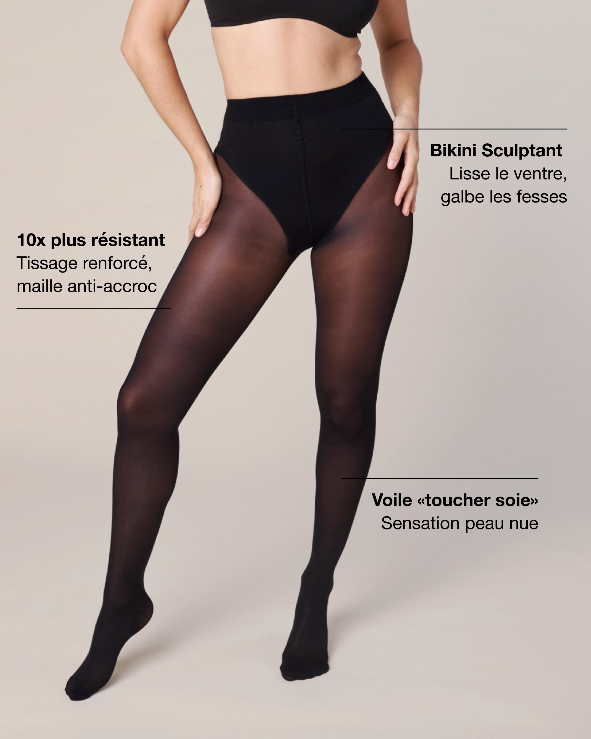 Le Collant Parfait - Bikini Sculptant - Dark 60D