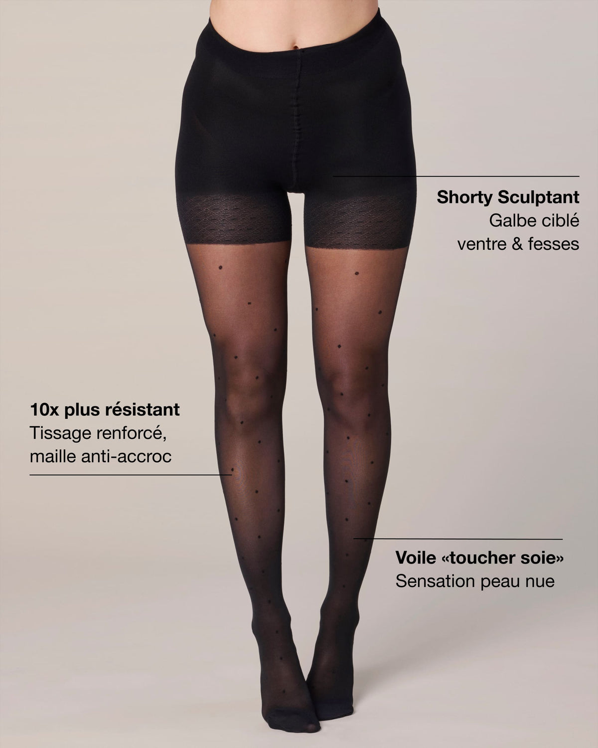 Collant Shorty Sculptant - Plumetis - Edition 2025