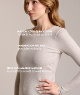 Ribbed Cotton Long Sleeve Tee-shirt
