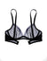 Soft Mesh Deep V Bra - Dark