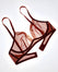 Soft Mesh Deep V Bra - Grape