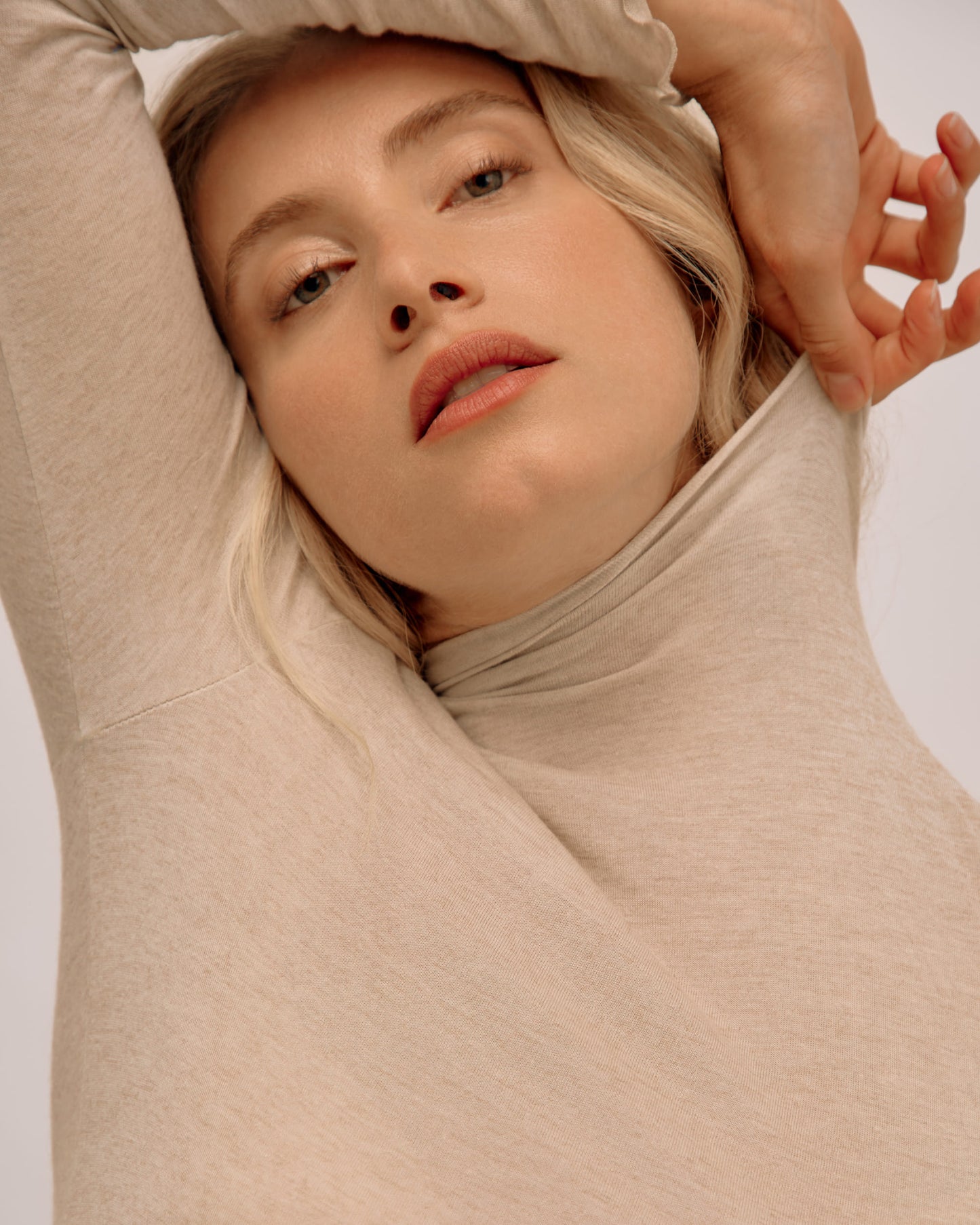 Modal & Cashmere High Neck Top