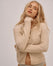 Round Neck Cardigan with Alpaca - Beige