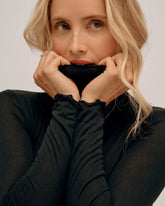 Modal & Cashmere High Neck Top