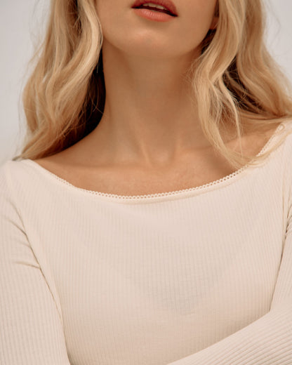 Top Encolure Évasée Coton Croquet