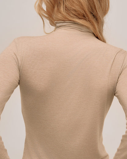 Modal & Cashmere High Neck Top