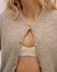 Cardigan Col Rond avec Alpaga - Grey