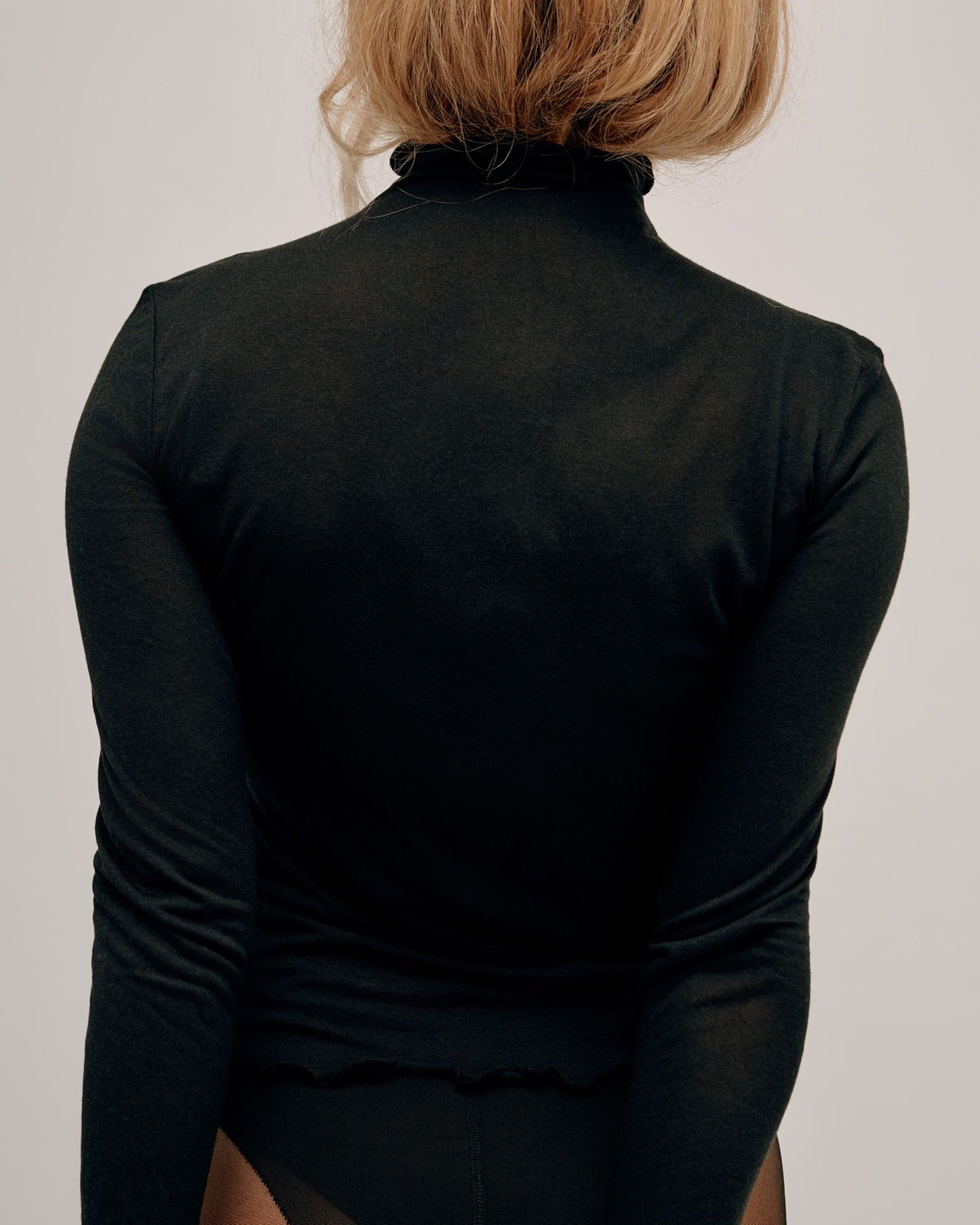 Modal & Cashmere High Neck Top