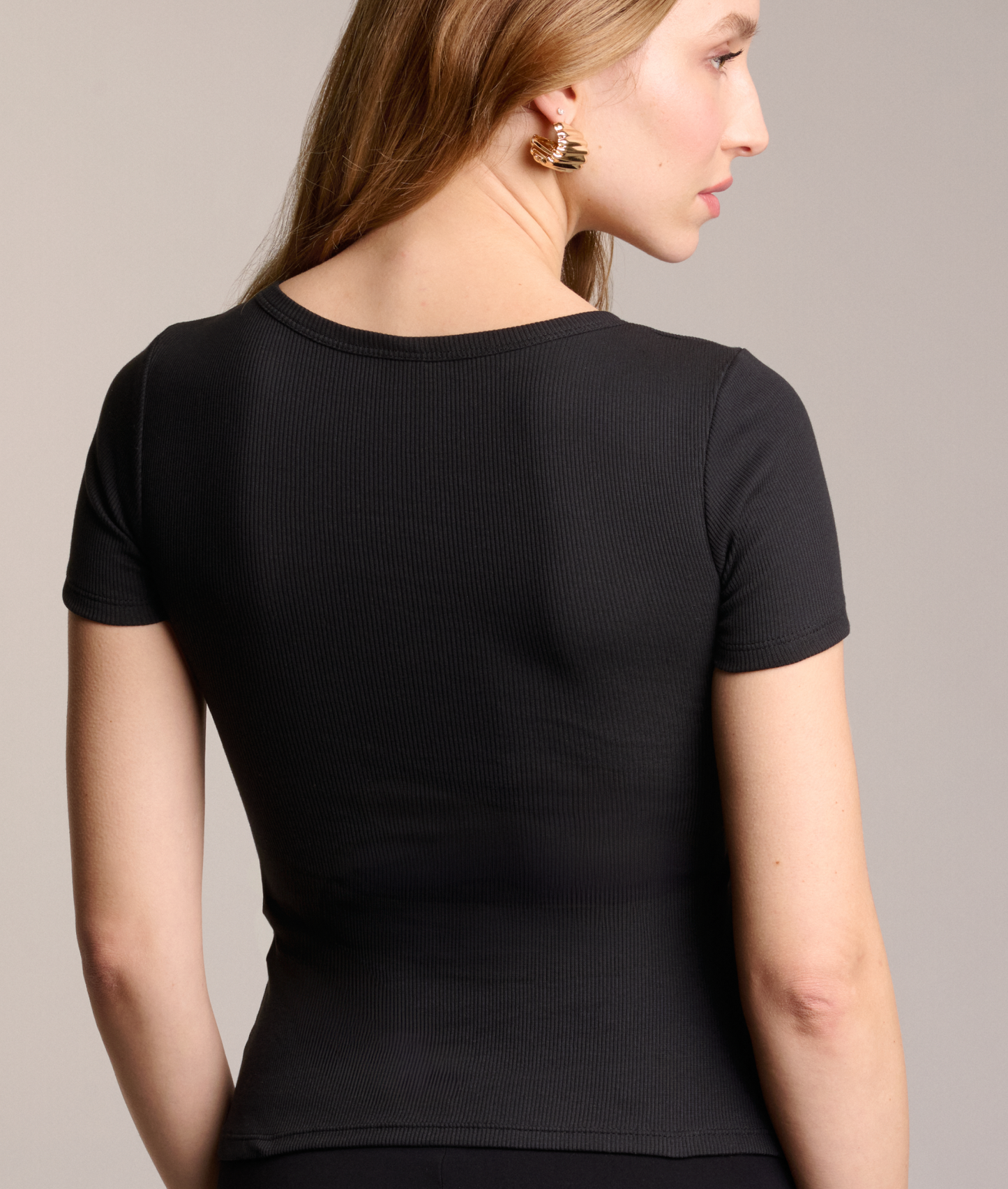 Ribbed Cotton Tee-shirt