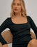 Top Décolleté Carré Coton Croquet