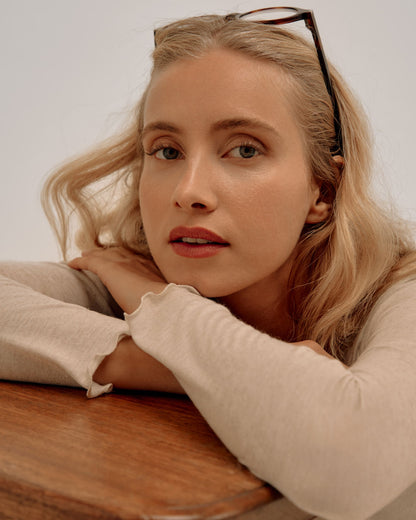 Top Encolure Évasée Cachemire & Modal