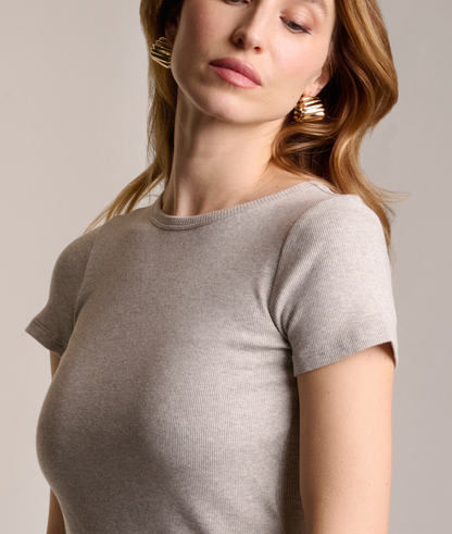 Ribbed Cotton Tee-shirt