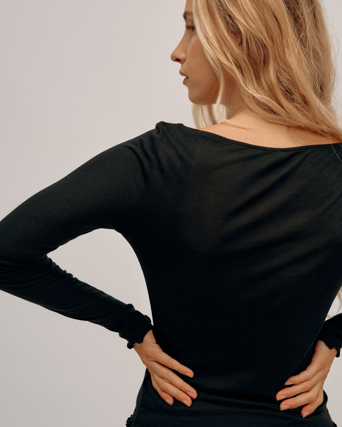 Top Encolure Évasée Cachemire & Modal