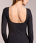 Robe Manches Longues Décolleté Côtelée