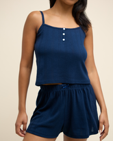 Short de Pyjama Pointelle - Midnight Blue