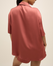 Oversized Satin Pajama Shirt - Terracotta