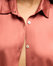 Oversized Satin Pajama Shirt - Terracotta