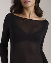 Top Encolure Évasée Cachemire & Modal