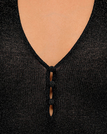 Body Décolleté Plongeant Black Glitter