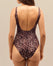 Square Neck One-Piece Swimsuit - Leopard