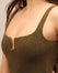 Square Neck One-Piece Swimsuit - Greenstone