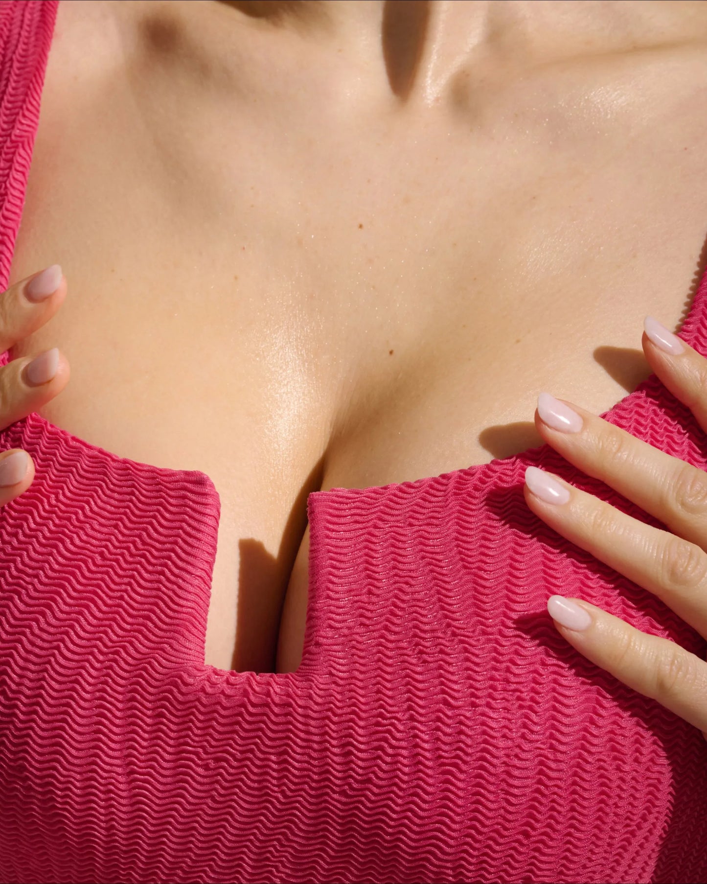 Une Pièce Décolleté Carré - Sugar Pink