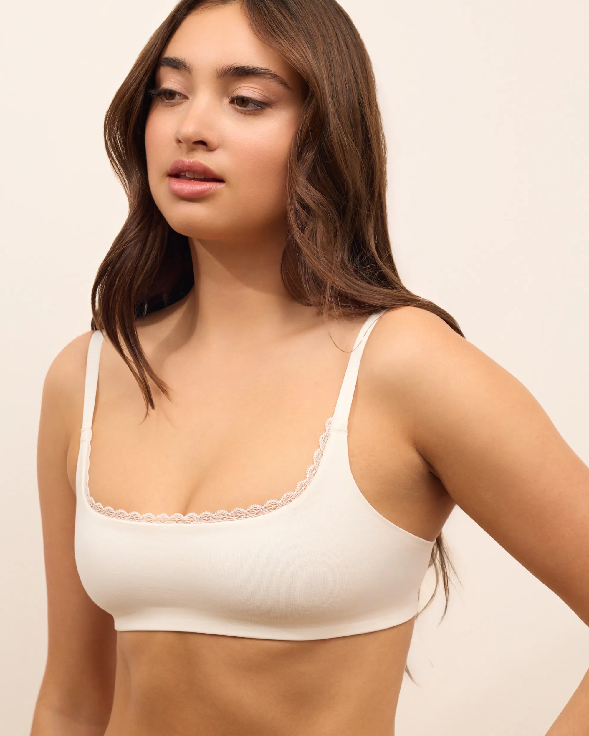 Brassière Repulpante Cotton Lace - Off White