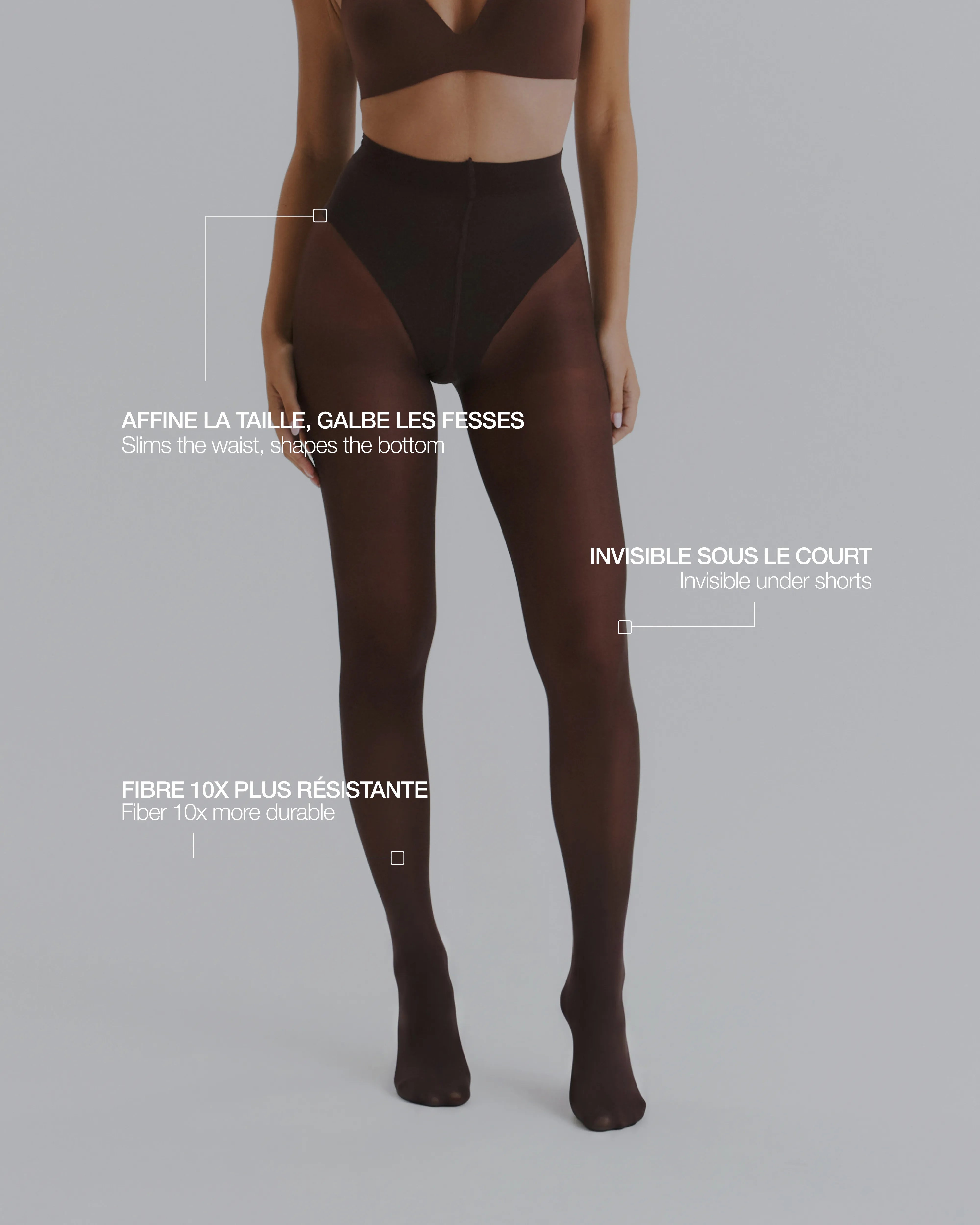 Sculpting Bikini Tights – Brown 40D