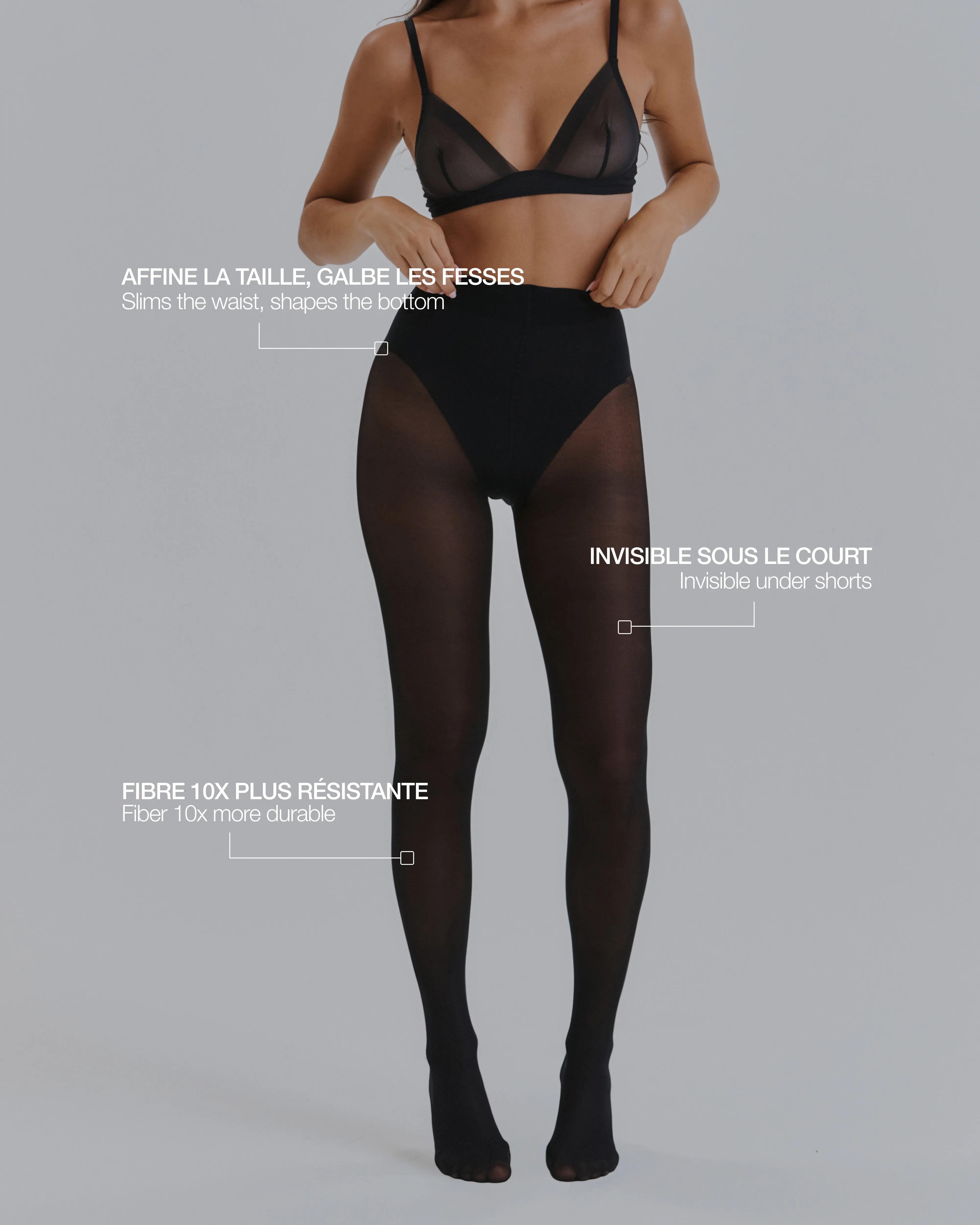 Sculpting Bikini Tights - Dark 40D