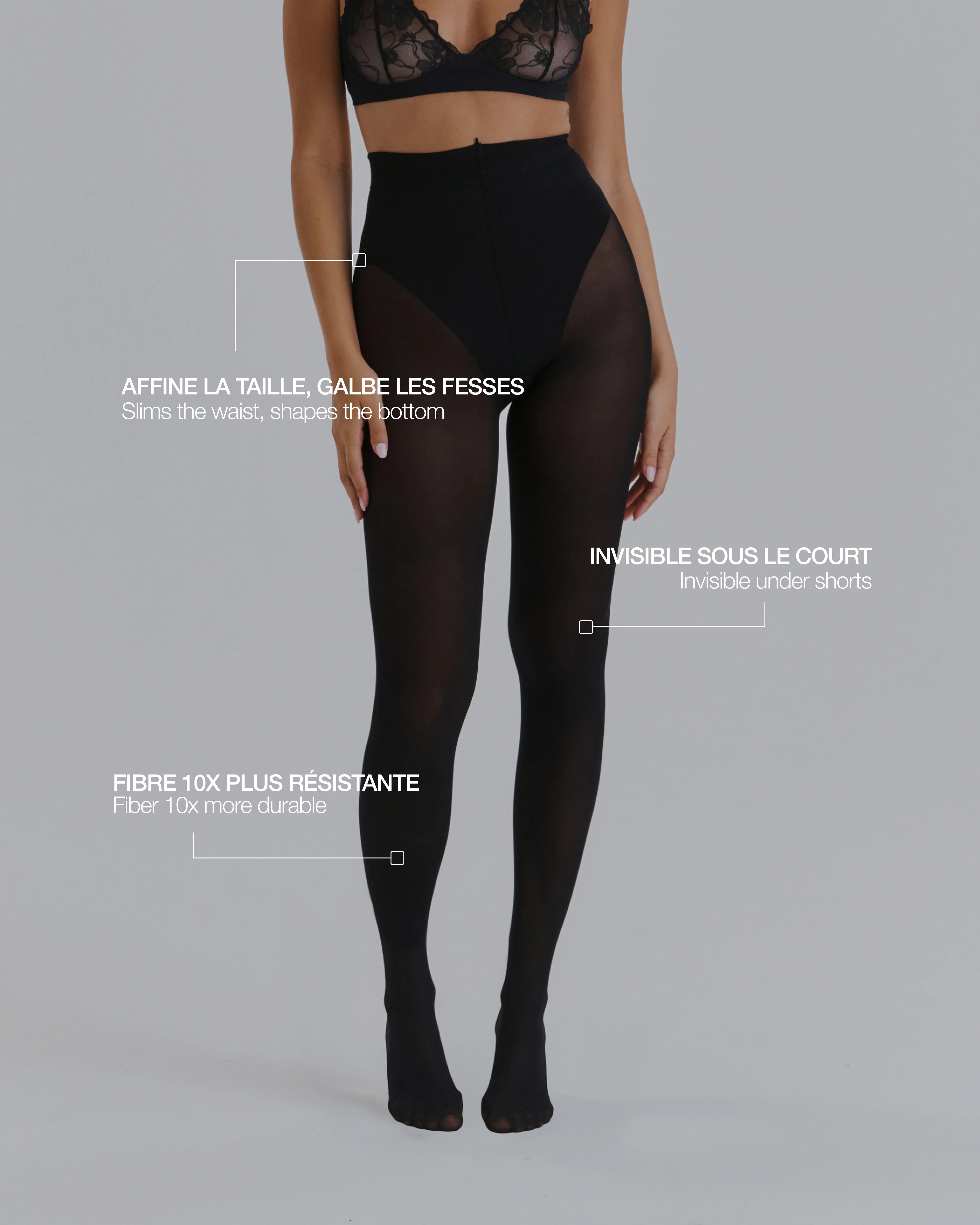 Collant Bikini Sculptant - Dark 60D