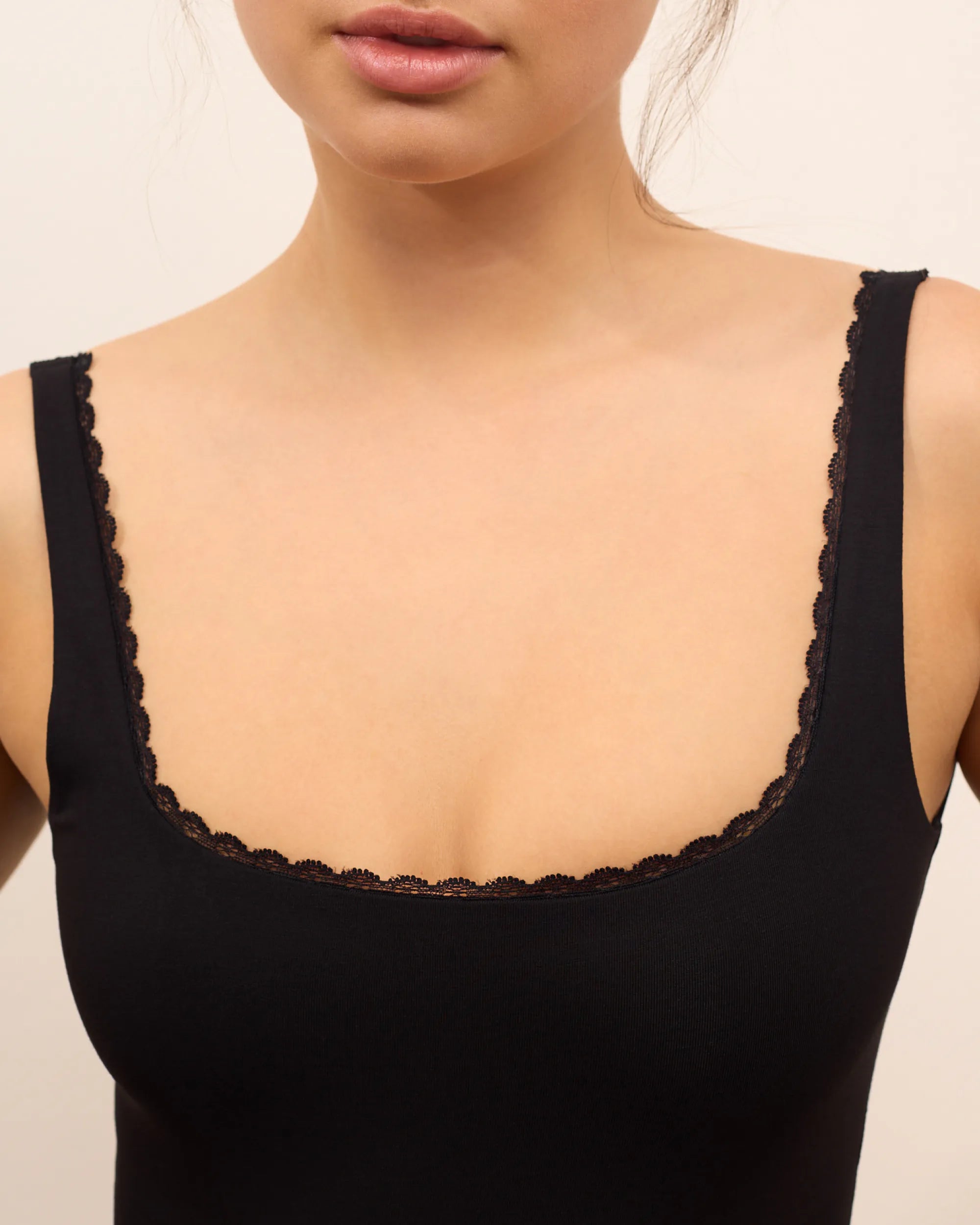 Body Dos Nu Coton Dentelle - Dark