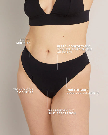 Culotte Menstruelle Parfaite - Mi-haute - Dark