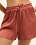 Short de Pyjama Satin - Terracotta