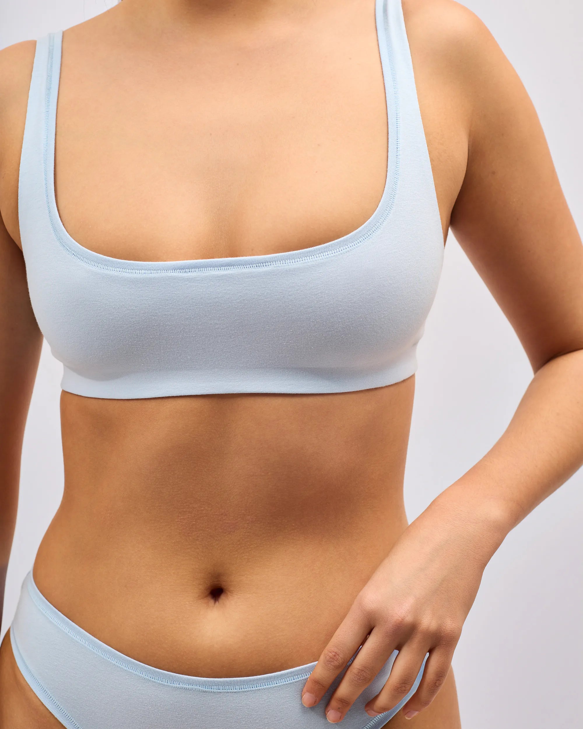 Brassière Repulpante Coton - Baby Blue