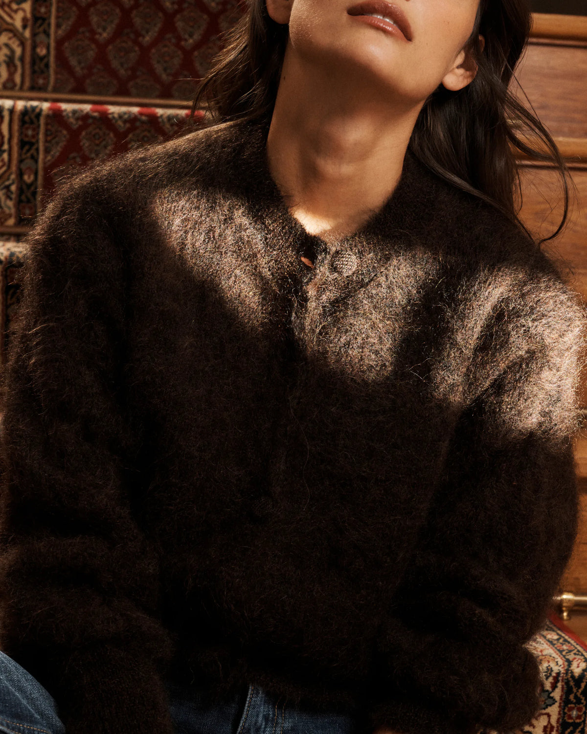 Cardigan Manches Torsadées - Mocha