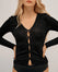 Lurex Plunge Cardigan 