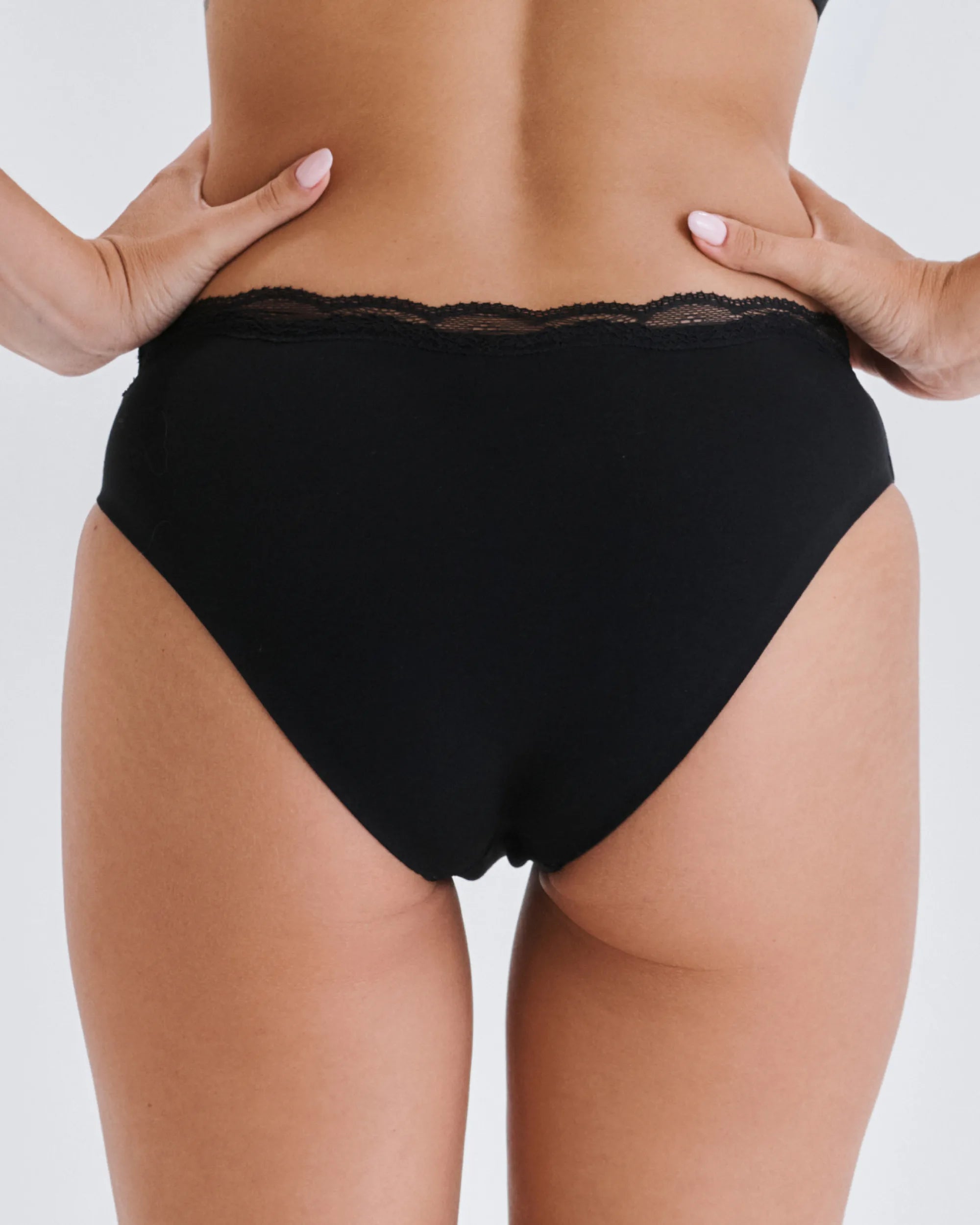 Floral Lace Briefs - Dark