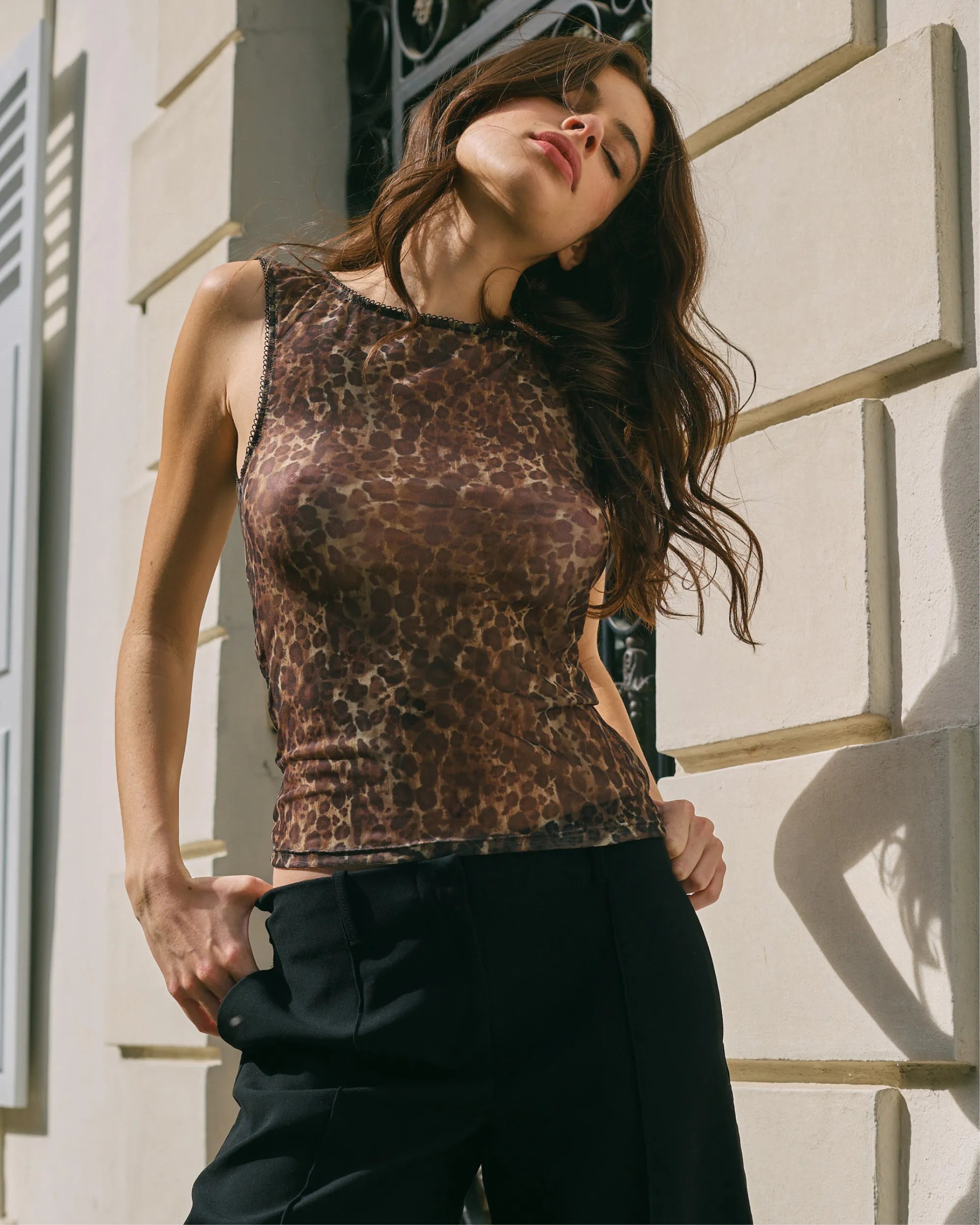 Débardeur - Mesh Affair  Leopard