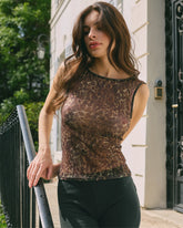 Tank top - Mesh Affair Leopard