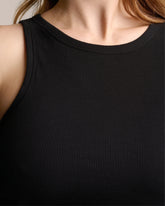 Ribbed Cotton Halter Top