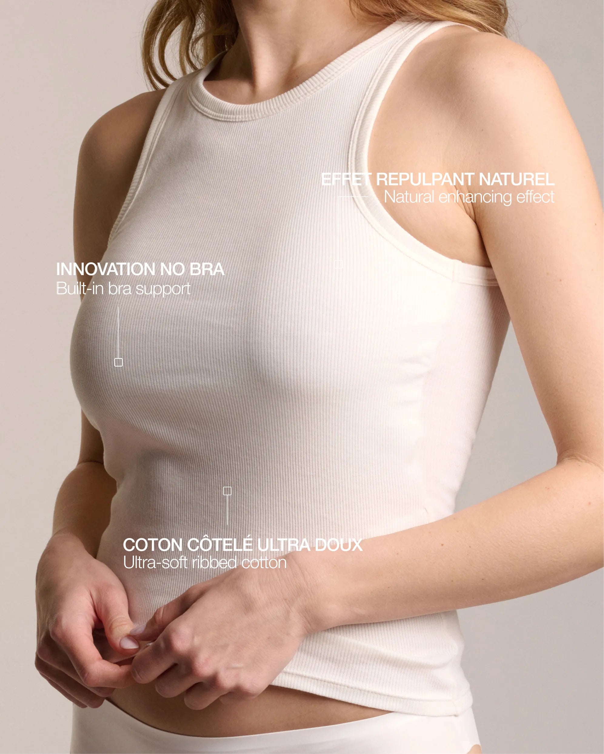 Ribbed Cotton Halter Top