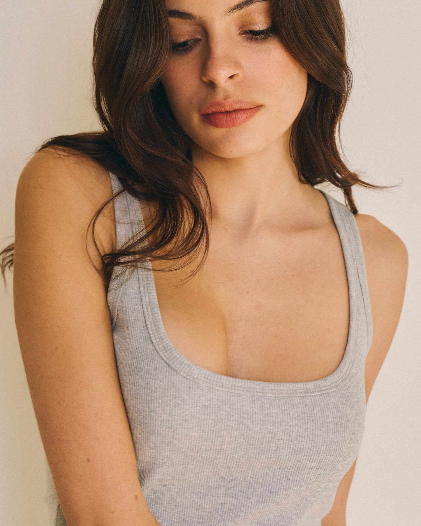 Top Coton Côtelé - Light Grey