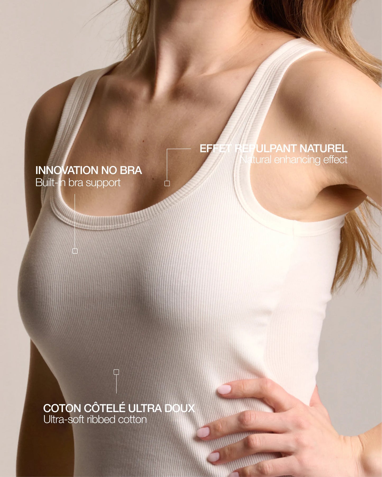 Top Coton Côtelé - Off White