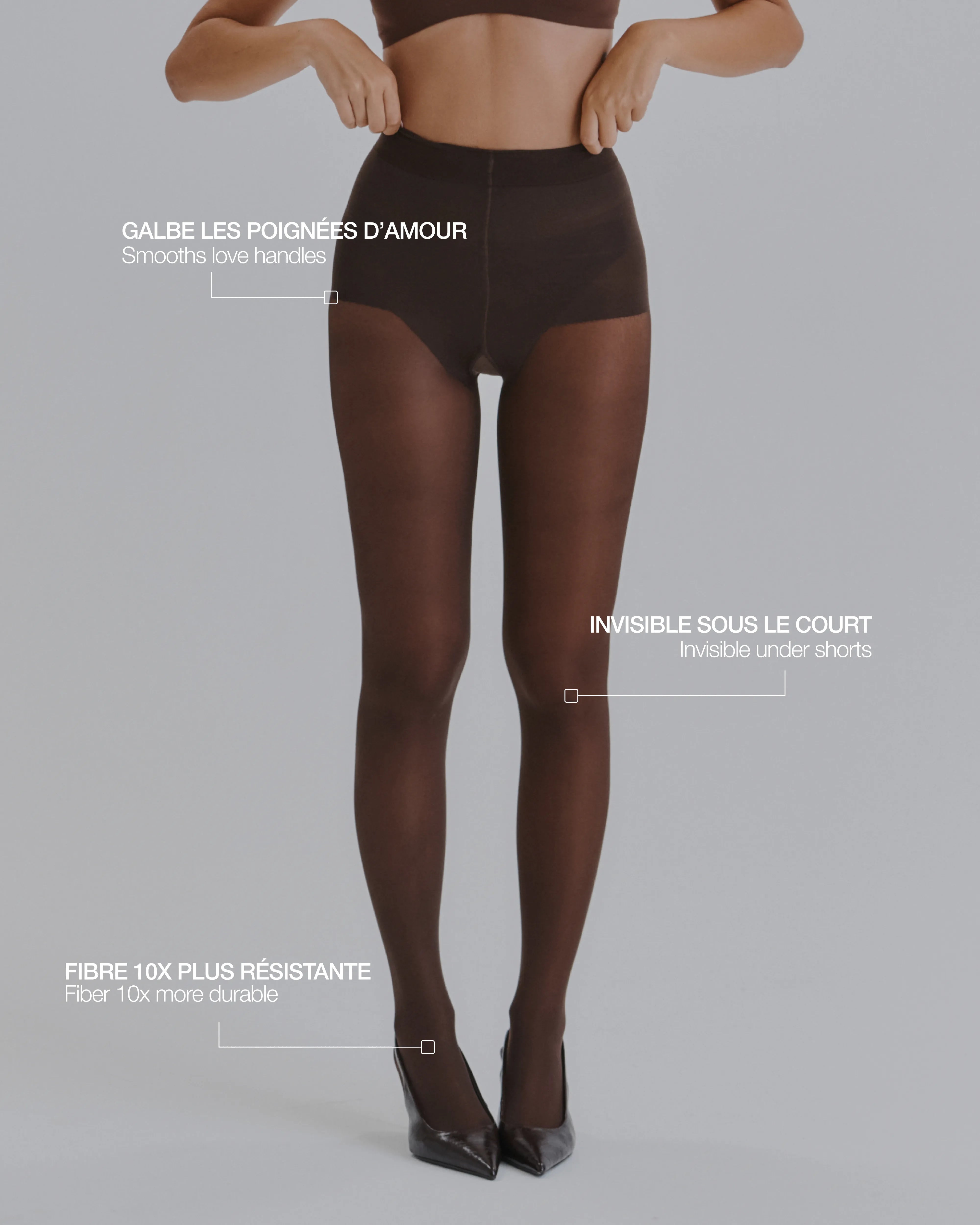 Hip Sculpt Tights - 40D - Brown