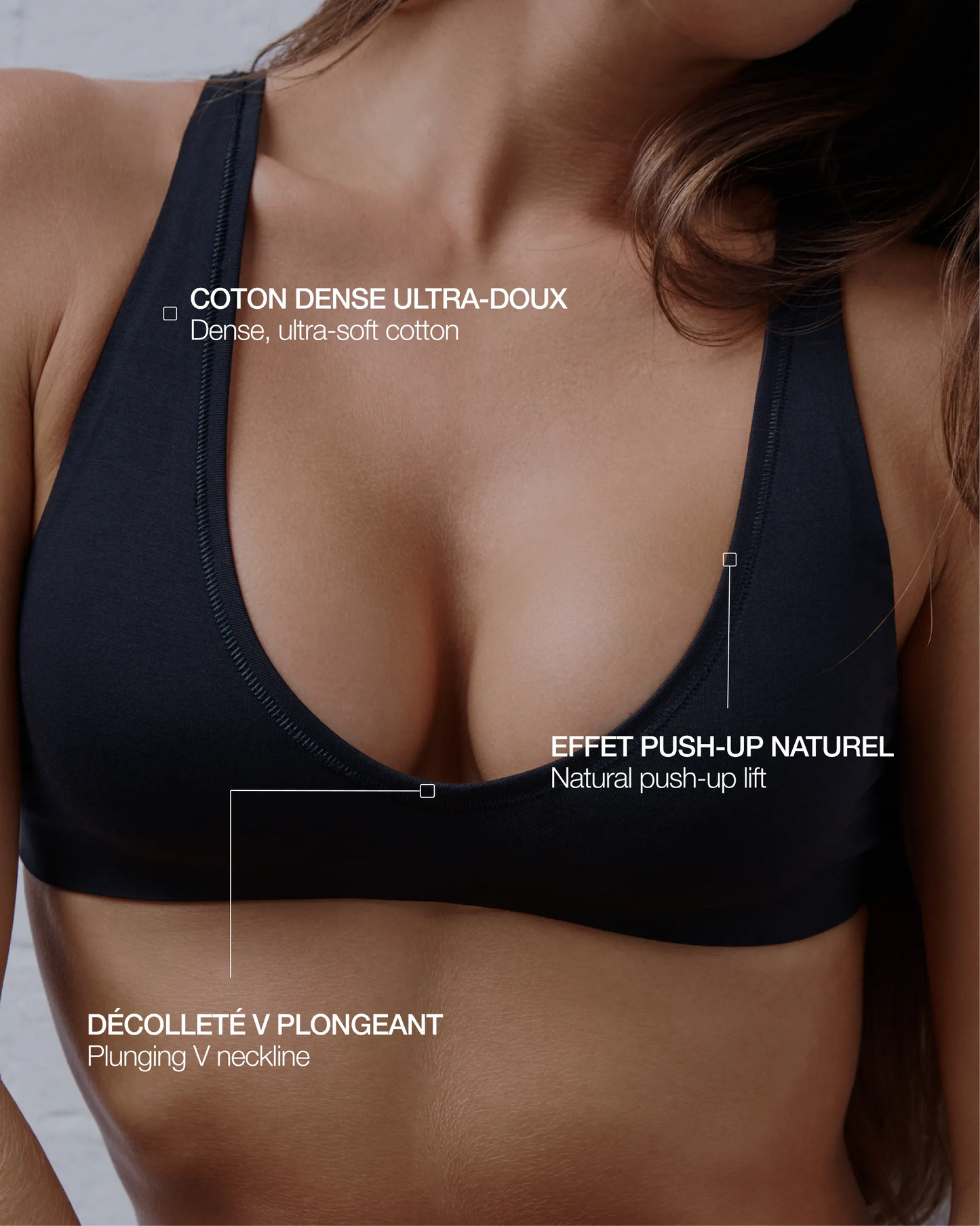Brassière Hot Décolleté Coton - Dark