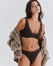 Hot Floral Lace Bralette - Mocha